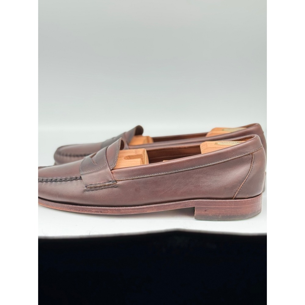 Allen Edmonds Penny Loafers Brown Leather Slip-On Shoes Men's Size 13B USA Made - Picture 10 of 15